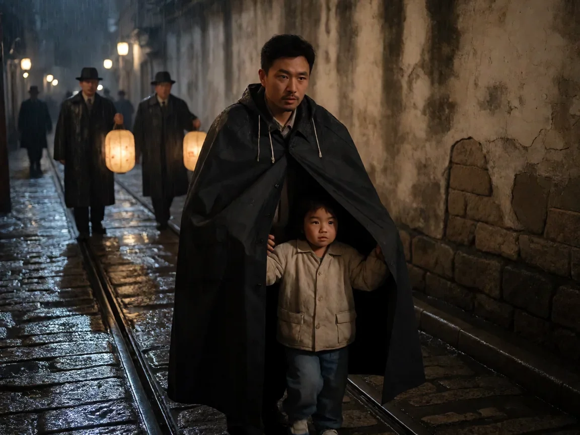 我的父亲是板凳 电视剧 雨夜黄包车护送图