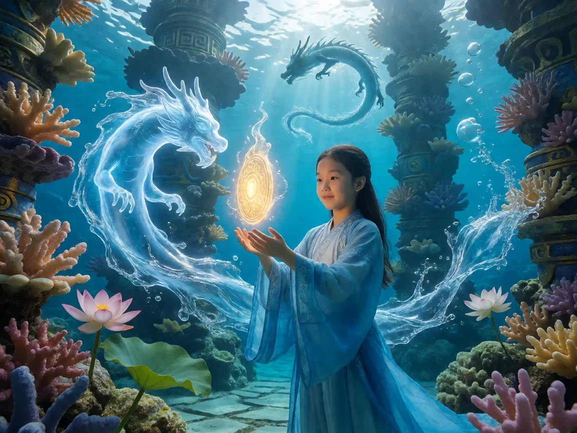哪吒降妖记电视剧 少年哪吒携手小龙女踏上降妖历险 - 第 2 张图片 哪吒降妖记电视剧,龙宫水光中的小龙女