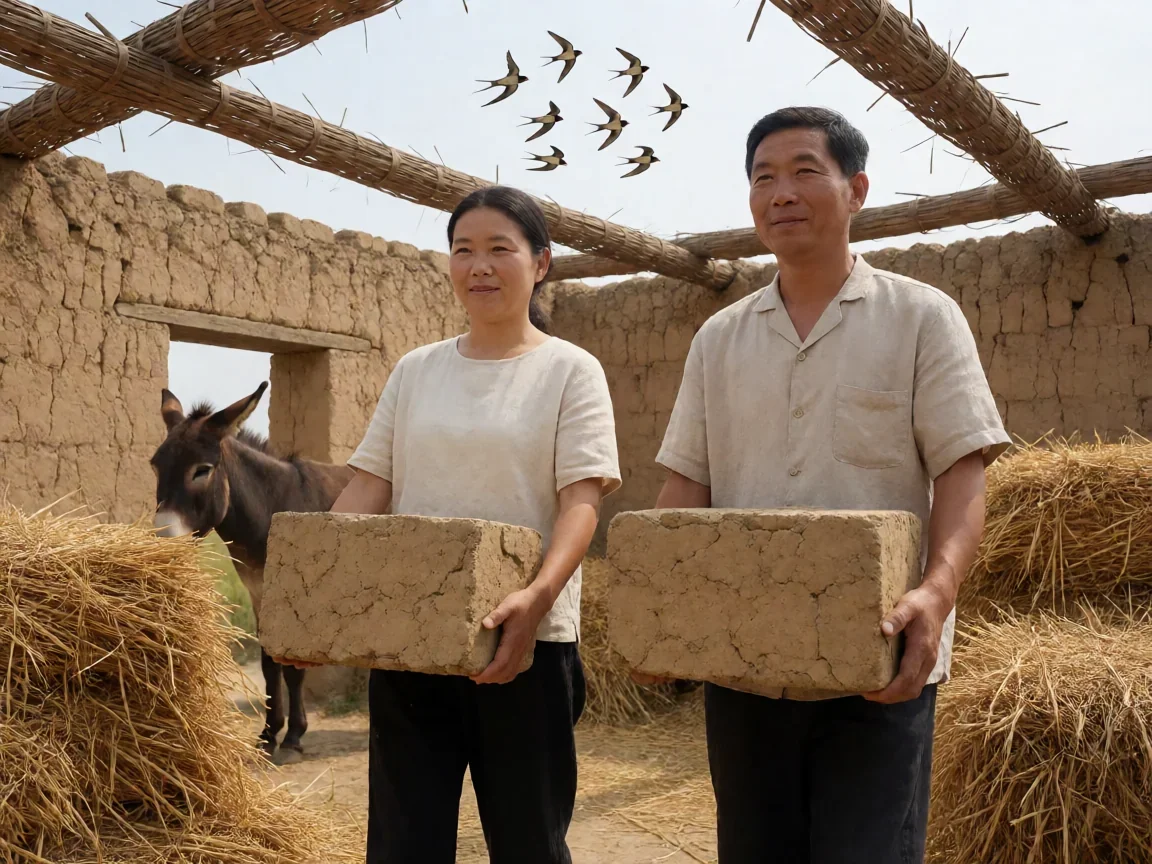 海清演的电影隐入尘烟(看似平静)实则藏着最深的悲悯 - 第 2 张图片 海清演的电影隐入尘烟 土坯房垒墙剪影