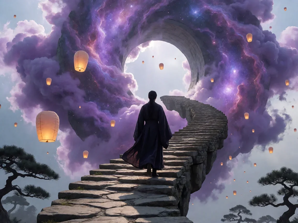 一念永恒动漫完结了吗,白小纯的修仙之路走到了哪里? - 第 2 张图片 一念永恒,星空宗门前长阶剪影