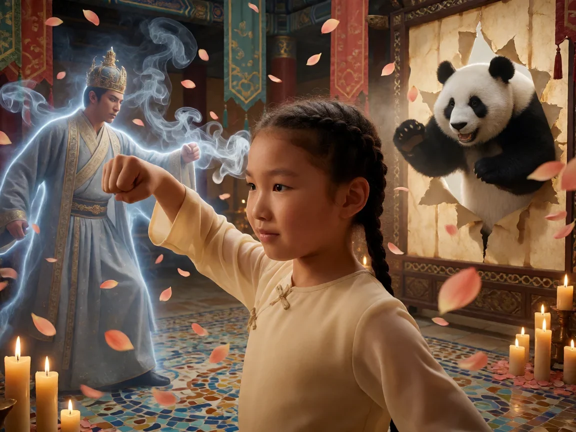 乱马剧场版动画,三个值得反复回看的经典桥段 - 第 2 张图片 乱马剧场版,桃幻乡宫殿对决剪影
