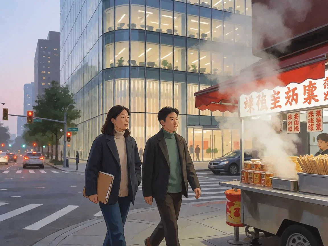 我为儿孙当北漂大结局 空巢老人的守候与三代人的和解 - 第 2 张图片 我为儿孙当北漂大结局,写字楼签约之夜剪影