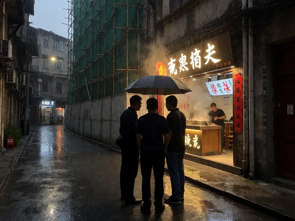 火锅英雄电影 重庆雨夜三兄弟剪影