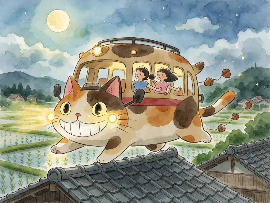 龙猫中文版动画片(夏日奇遇)小月姐妹与龙猫的森林守护 - 第 3 张图片 龙猫中文版动画片,月空猫巴士载姐妹