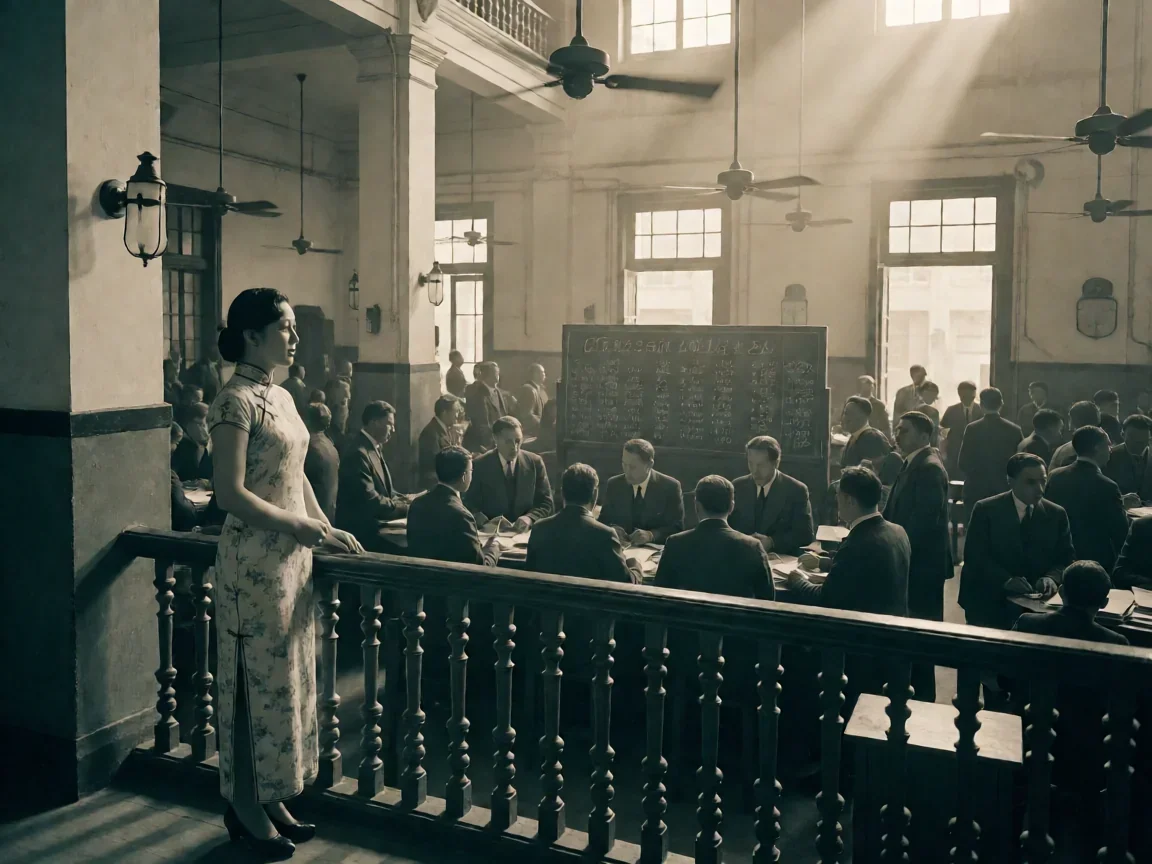 1930年代上海公债交易所的竞价场面，子夜电影