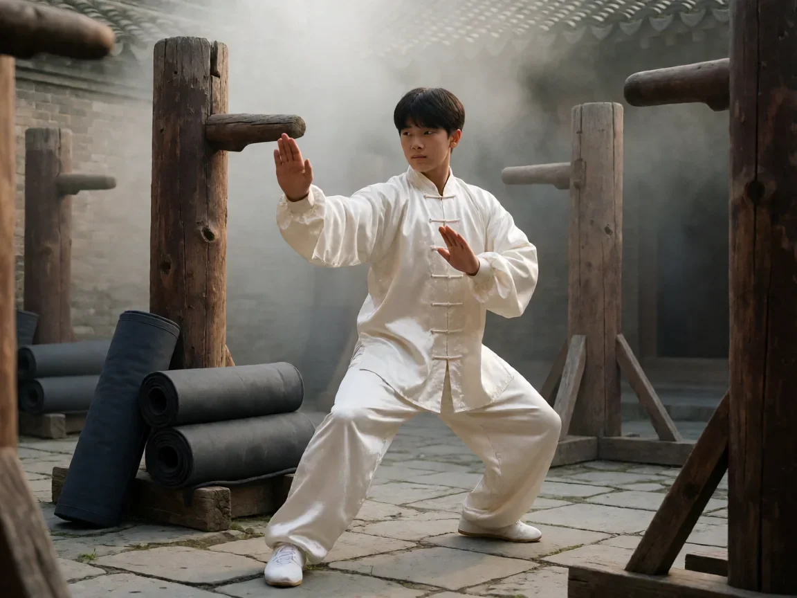 精武门陈真结局，陈真在精武门练功场独自修炼拳法