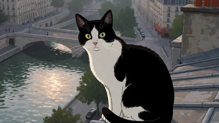 猫在巴黎动画电影里藏着猫咪与女孩的夜间冒险