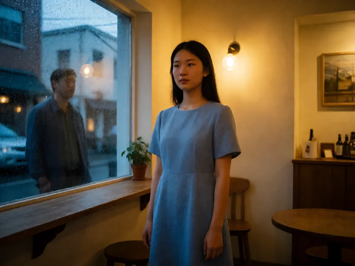 妻子谎言剧情，咖啡馆窗外的剪影