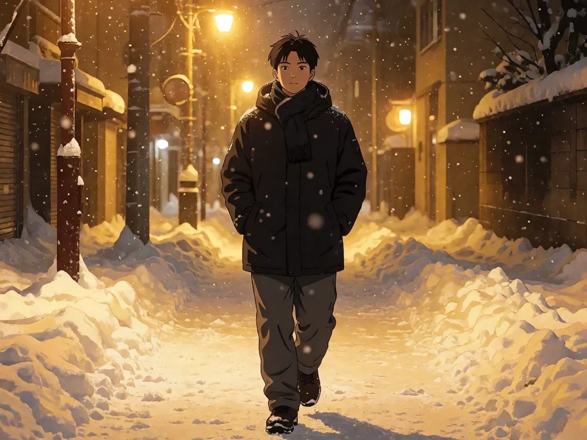 空之境界剧场版终章 黑桐干也回到初遇雪夜的原点 - 第 1 张图片 空之境界剧场版终章,雪夜独行剪影