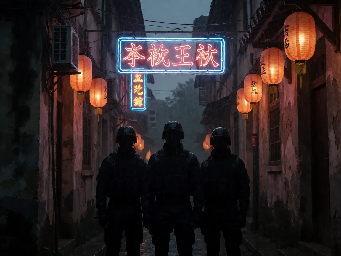 赏金猎人电影 三人组的默契、追逃笑料与高能动作场面 - 第 1 张图片 赏金猎人电影,雨夜霓虹巷中猎手剪影