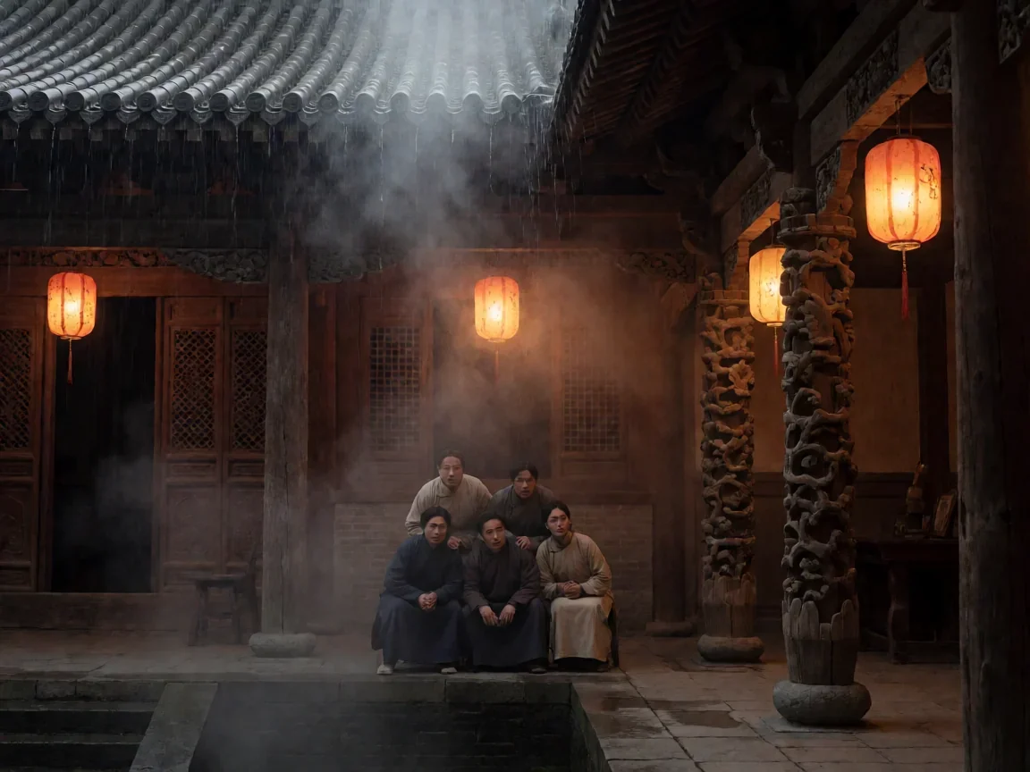 山村狐妻结局(表面圆满)实则藏着更深的因果报应 - 第 1 张图片 山村狐妻结局,龙王庙避雨之夜剪影
