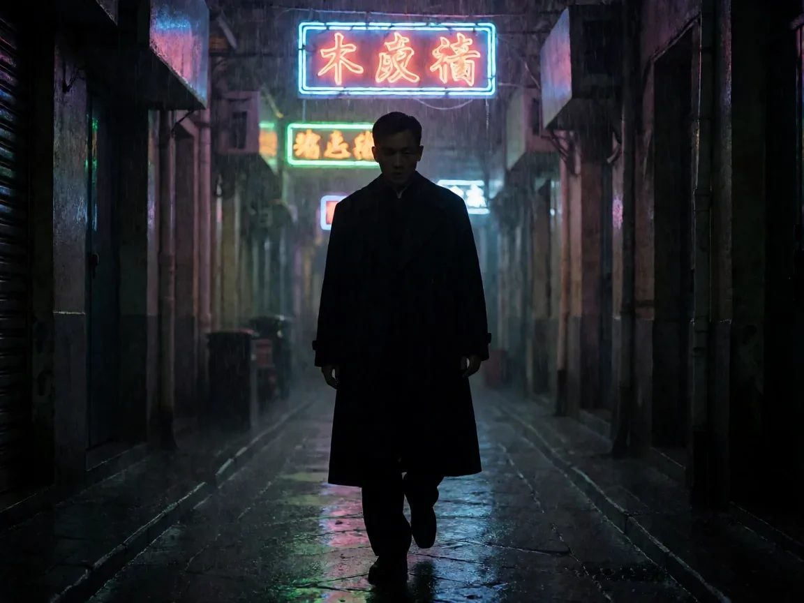 暗花 电影，雨夜澳门街巷中的孤影对峙