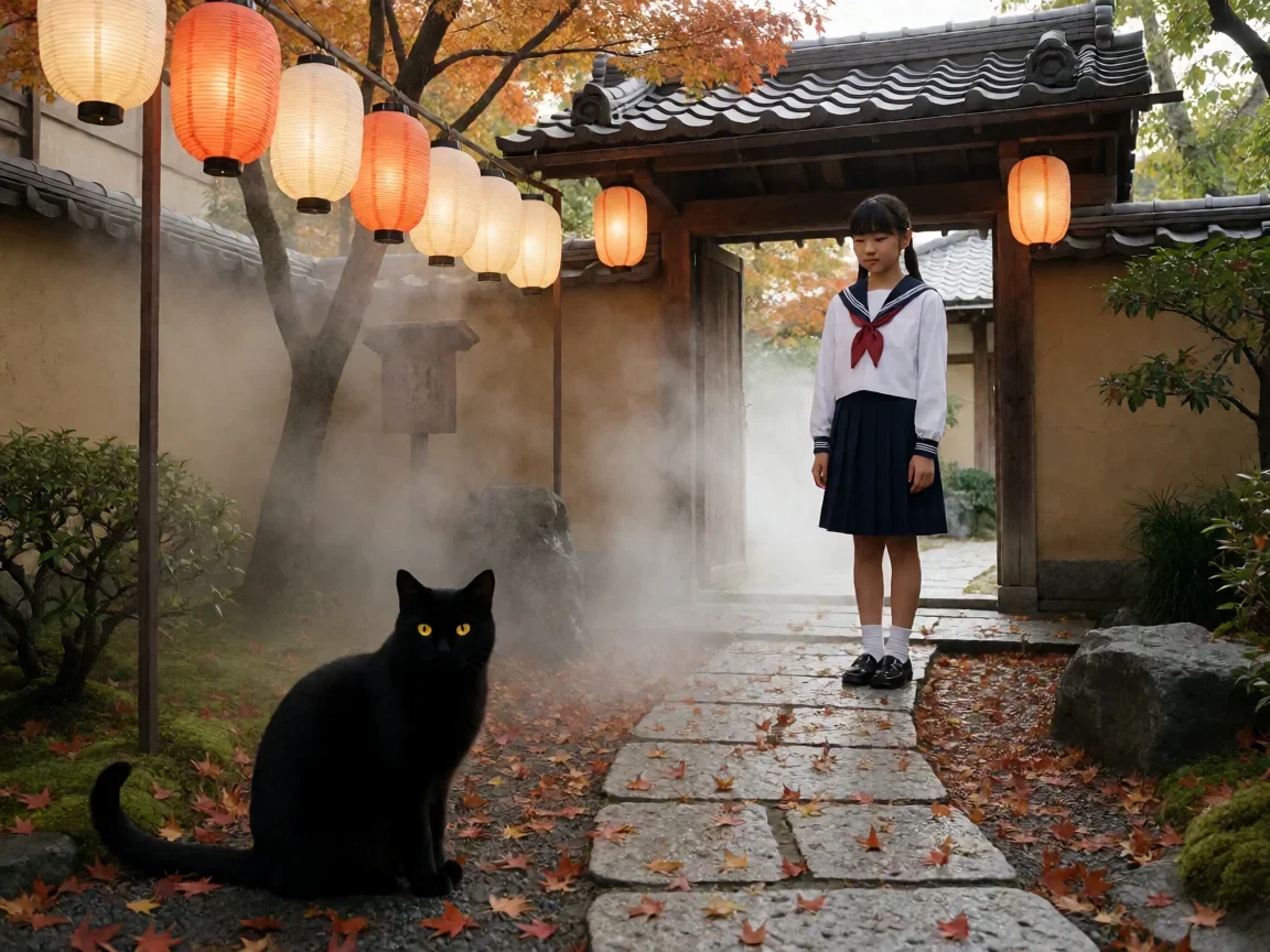 猫物语黑动漫 羽川翼与阿良良木历之间藏着的心事 - 第 1 张图片 猫物语黑动漫:黄金周庭院黑猫剪影