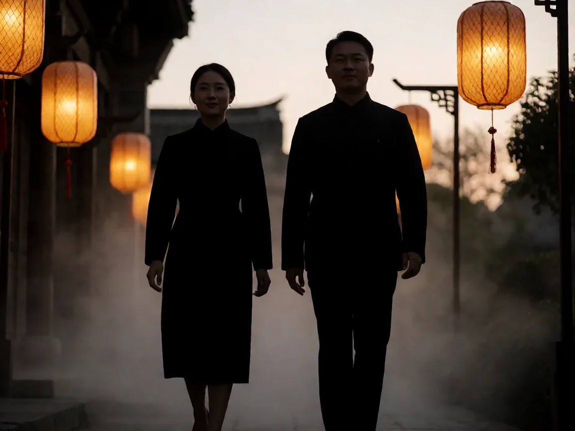 金婚风雨情全集解说(婚姻长卷)耿直与舒曼的五十年相守 - 第 1 张图片 金婚风雨情全集解说,路灯下并肩而行的剪影