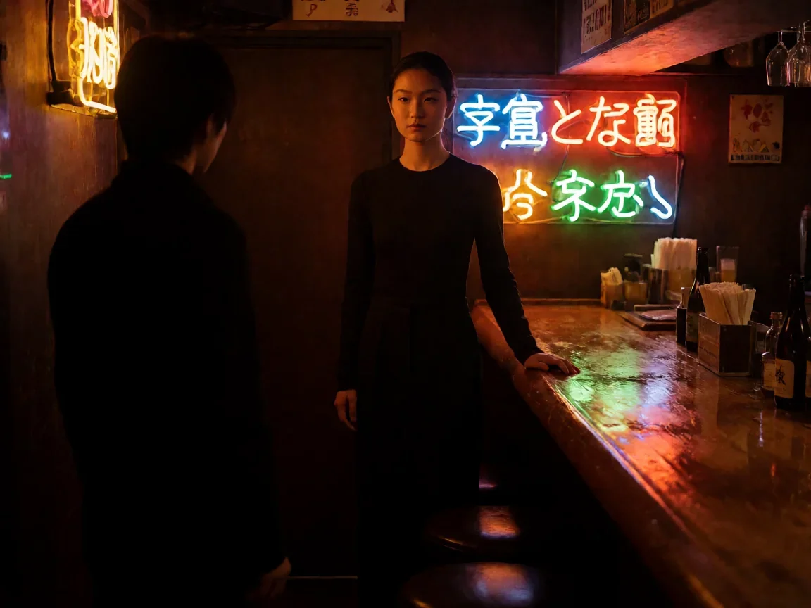 蛇舌电影(东京暗夜)少女路易的身体改造与迷失青春 - 第 1 张图片 蛇舌电影霓虹酒吧初遇