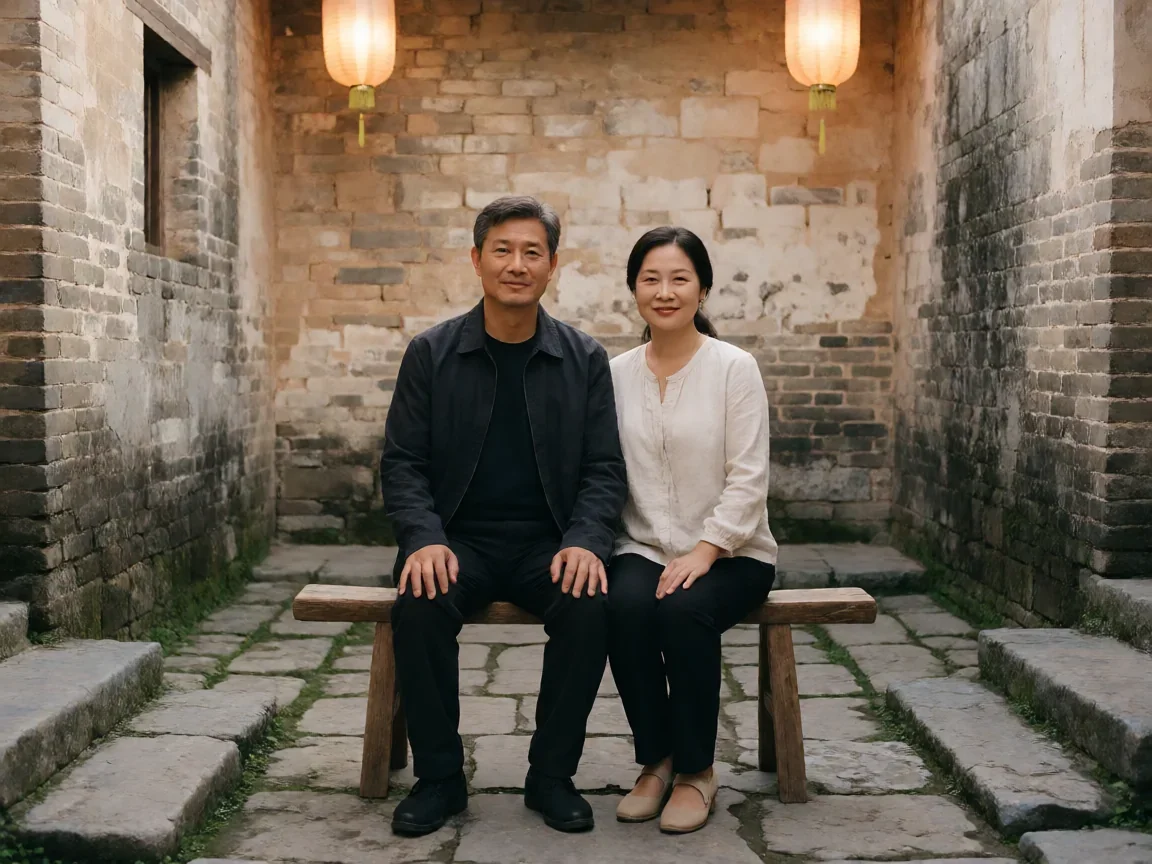 金婚电视剧(年代剧)佟志与文丽五十年的磕碰与坚守 - 第 1 张图片 金婚电视剧,老庭院中的相坐剪影