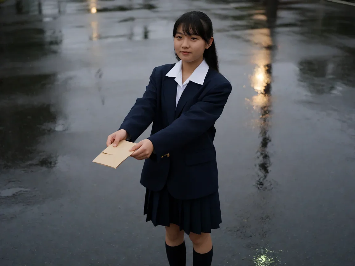 天使之恋 电影，雨天少女手执照片剪影