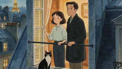 猫在巴黎动画片 屋顶、小巷与博物馆的夜间冒险