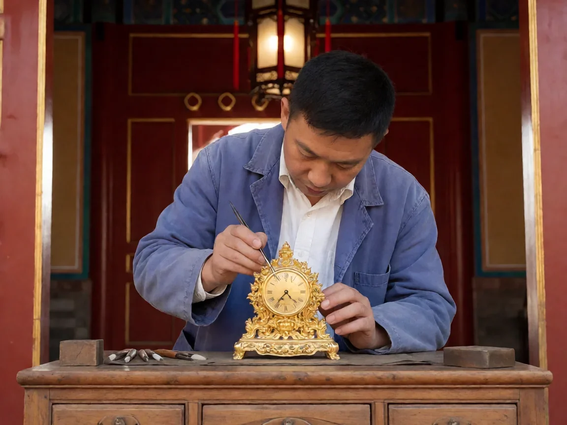 我在故宫修文物 宫墙深处那些让旧物重生的手 - 第 1 张图片 我在故宫修文物,钟表修复室剪影