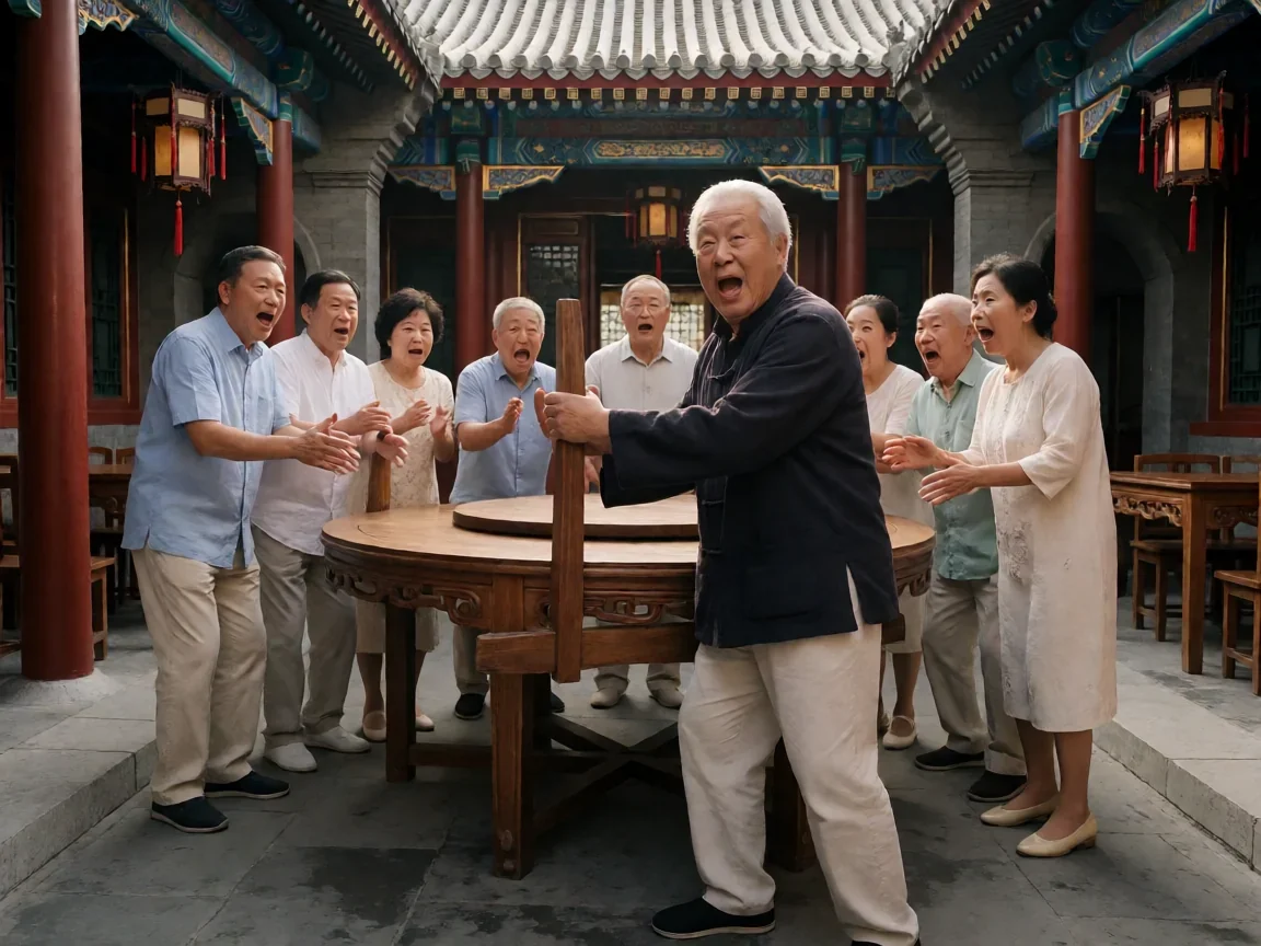 大丈夫电视剧大结局里欧阳剑怎样让顾家二老点头? - 第 1 张图片 大丈夫电视剧大结局,寿宴圆桌被掀翻的喧闹