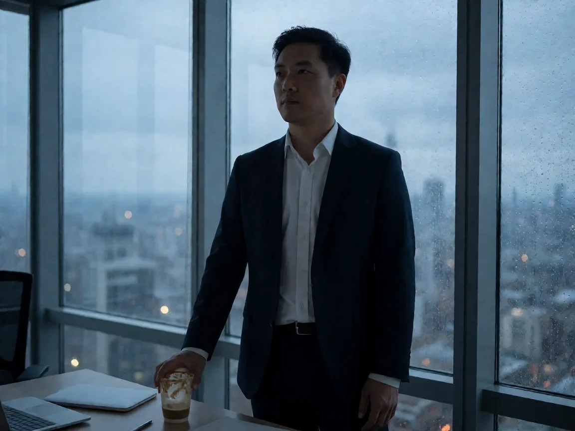 情圣电影肖央版,看似中年危机的闹剧实则一场自我剖白 - 第 1 张图片 情圣电影肖央版,写字楼窗边独影
