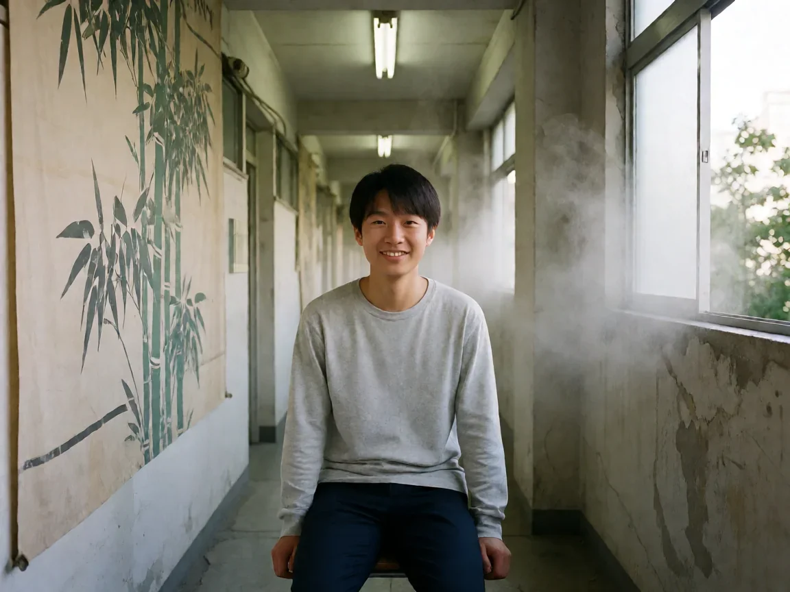 强风吹拂动漫，竹青庄晨训宿舍