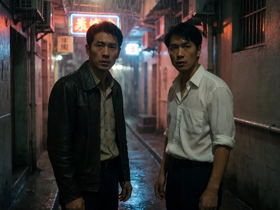 真心英雄电影(双雄对决)两个江湖人的执念与宿命 - 第 1 张图片 真心英雄电影,雨夜窄巷中相对的双雄
