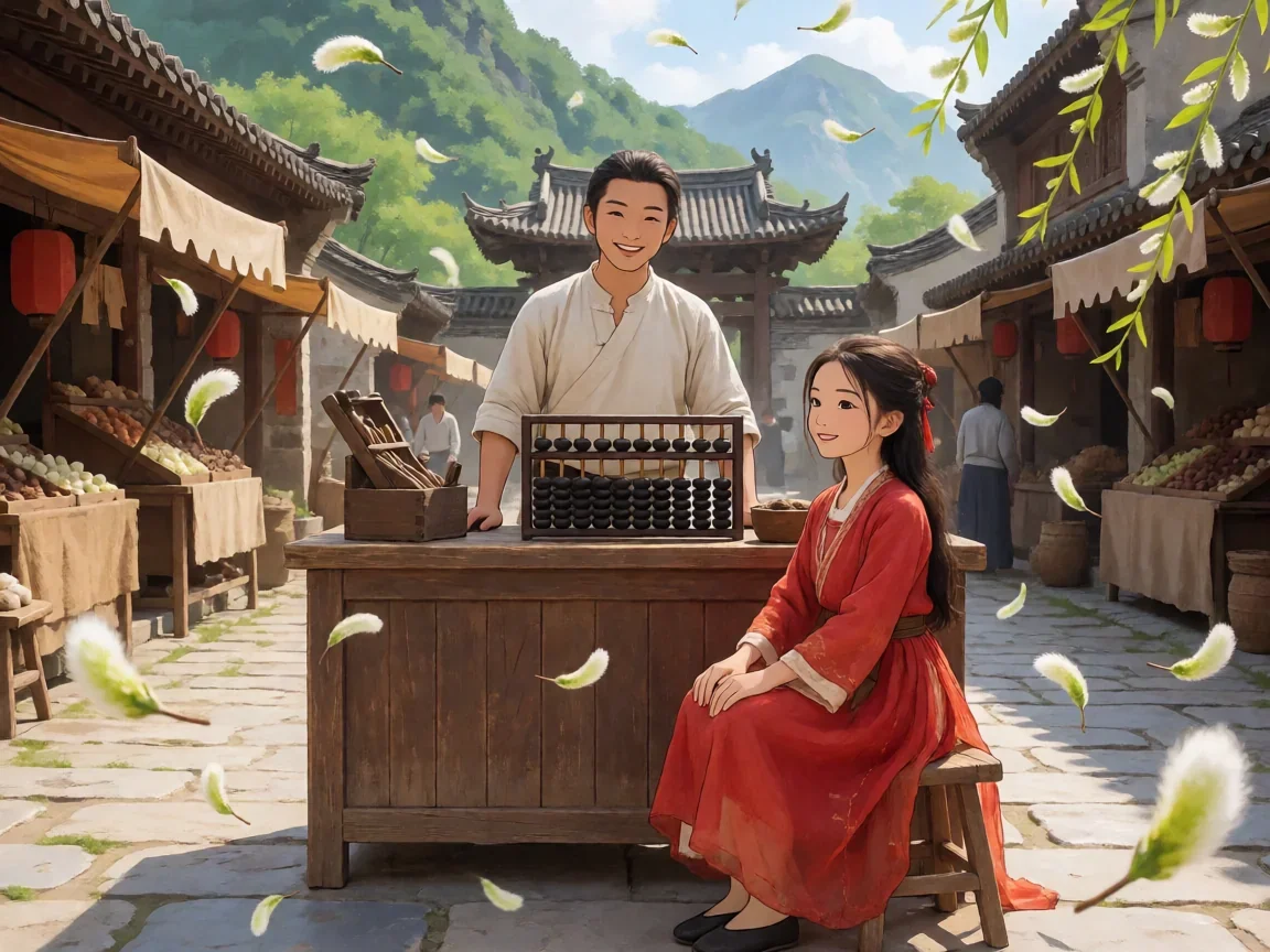 仙剑奇侠传三动漫 景天雪见并肩踏上的寻宝之旅 - 第 1 张图片 仙剑奇侠传三动漫,古镇当铺前的景天与雪见