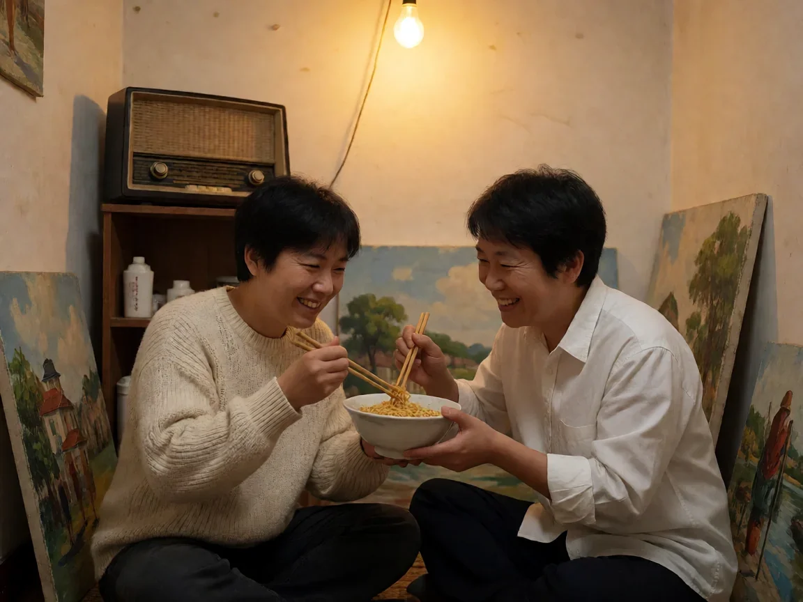 转角遇到爱结局 秦朗、俞心蕾与彩虹下的爱情约定 - 第 2 张图片 转角遇到爱结局里两人出租屋分享温暖时刻