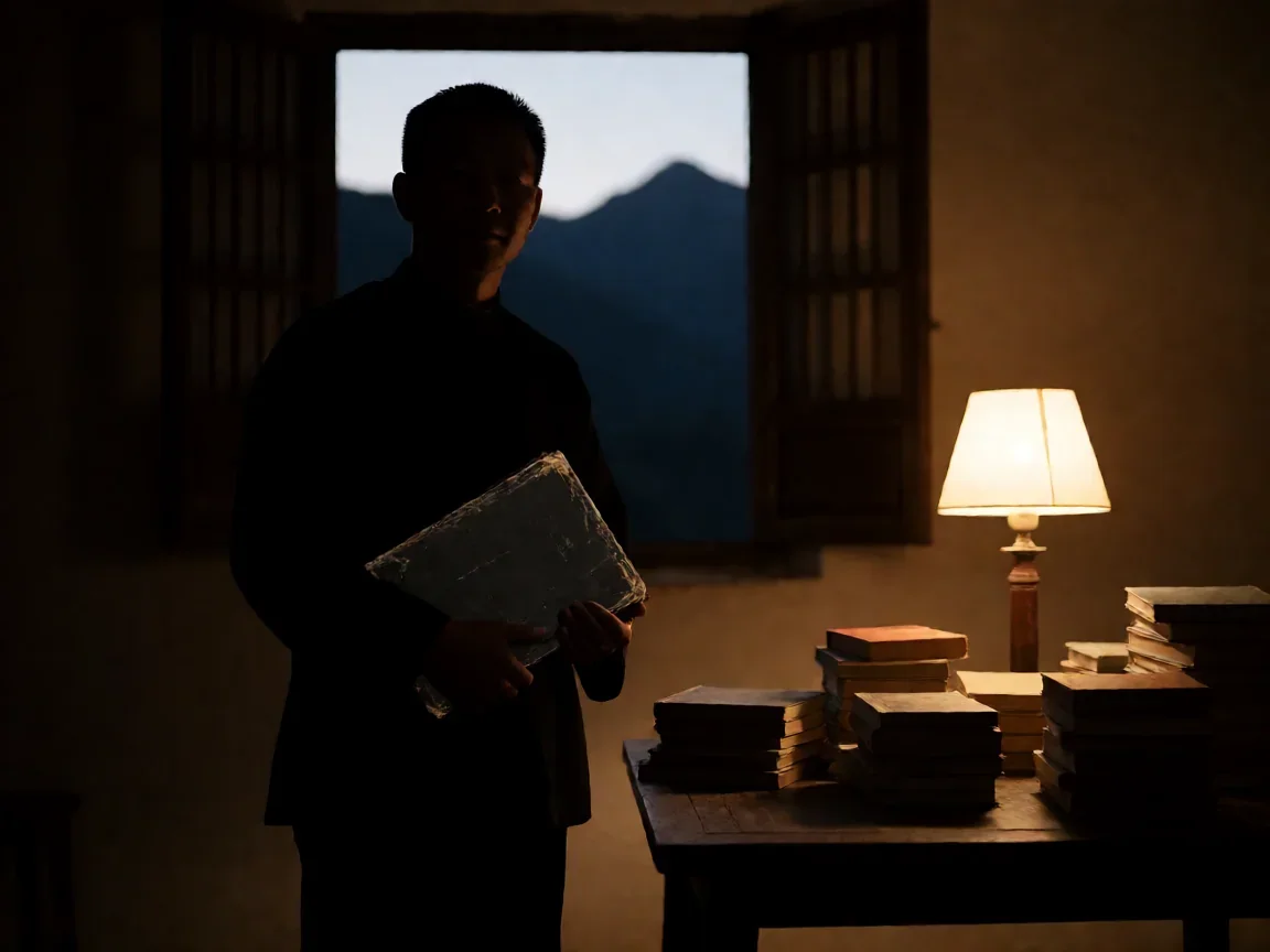 纪录片《读书的力量》，山区教师灯光下读书剪影