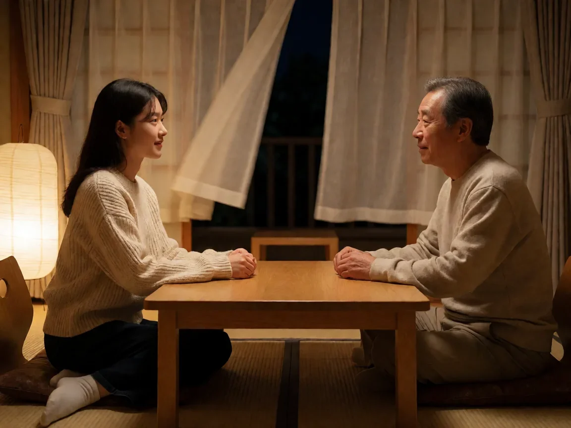 天使之恋日本电影结局 理央与光辉的相遇为何改变了她的一生? - 第 2 张图片 天使之恋日本电影结局,室内深夜对谈
