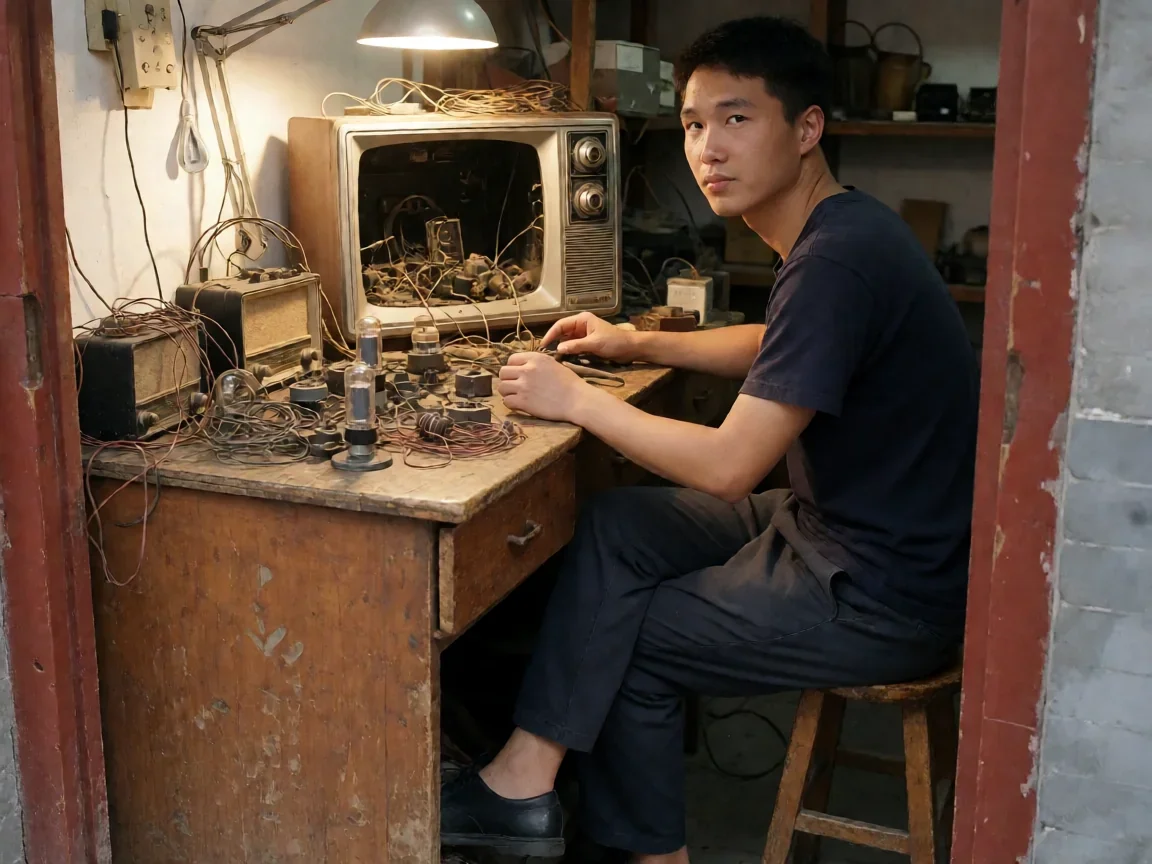 我们的四十年演员表 冯都与西城从胡同电视机开始的创业路 - 第 2 张图片 我们的四十年演员表,老零件拼电视