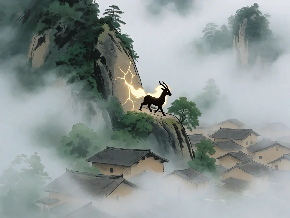 雾山五行动漫(火行)闻人翊悬与麒麟在雾山中的缠斗 - 第 2 张图片 雾山五行动漫小麒麟遁走雾山