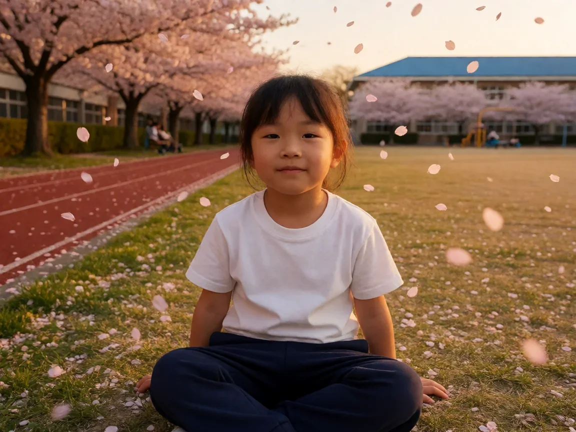 今日五年二班动漫放学后的教室一角藏着多少童年趣事? - 第 2 张图片 今日五年二班动漫,樱花树下操场黄昏中玩耍的孩子剪影