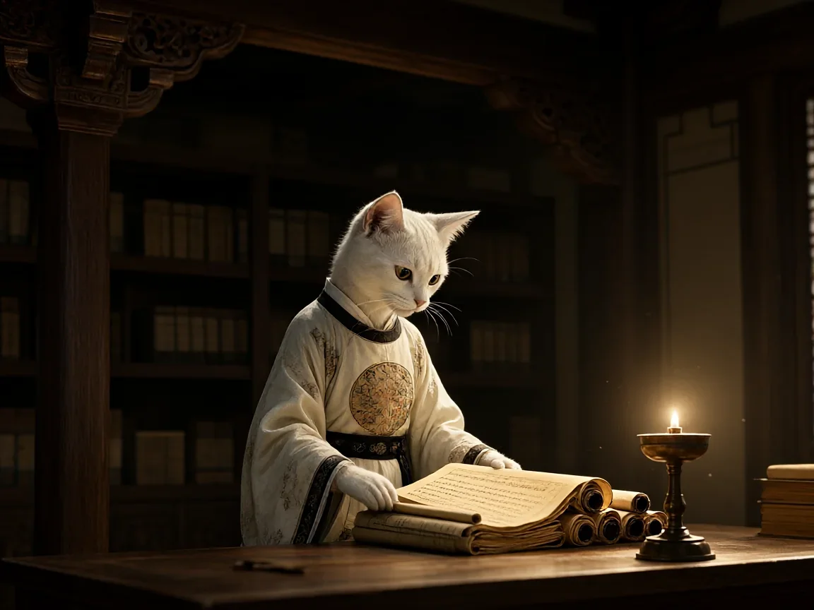 大理寺日志动漫，白猫少卿夜阅卷宗