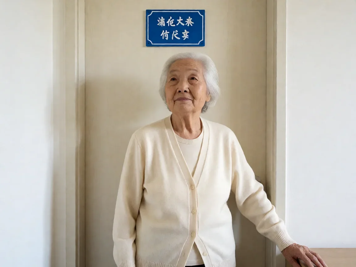 伟忠妈妈的眷村纪录片 眷村里几代人的烟火人生与乡愁记忆 - 第 3 张图片 伟忠妈妈的眷村纪录片,拆迁旧址上蓝色门牌与新家中的守望