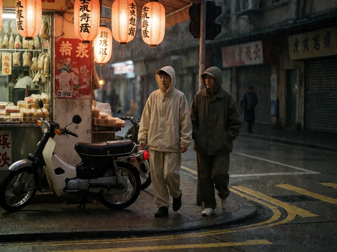 天若有情电影刘德华饰演的华弟为何让一代影迷念念不忘? - 第 3 张图片 天若有情电影刘德华,雨夜香港街头氛围