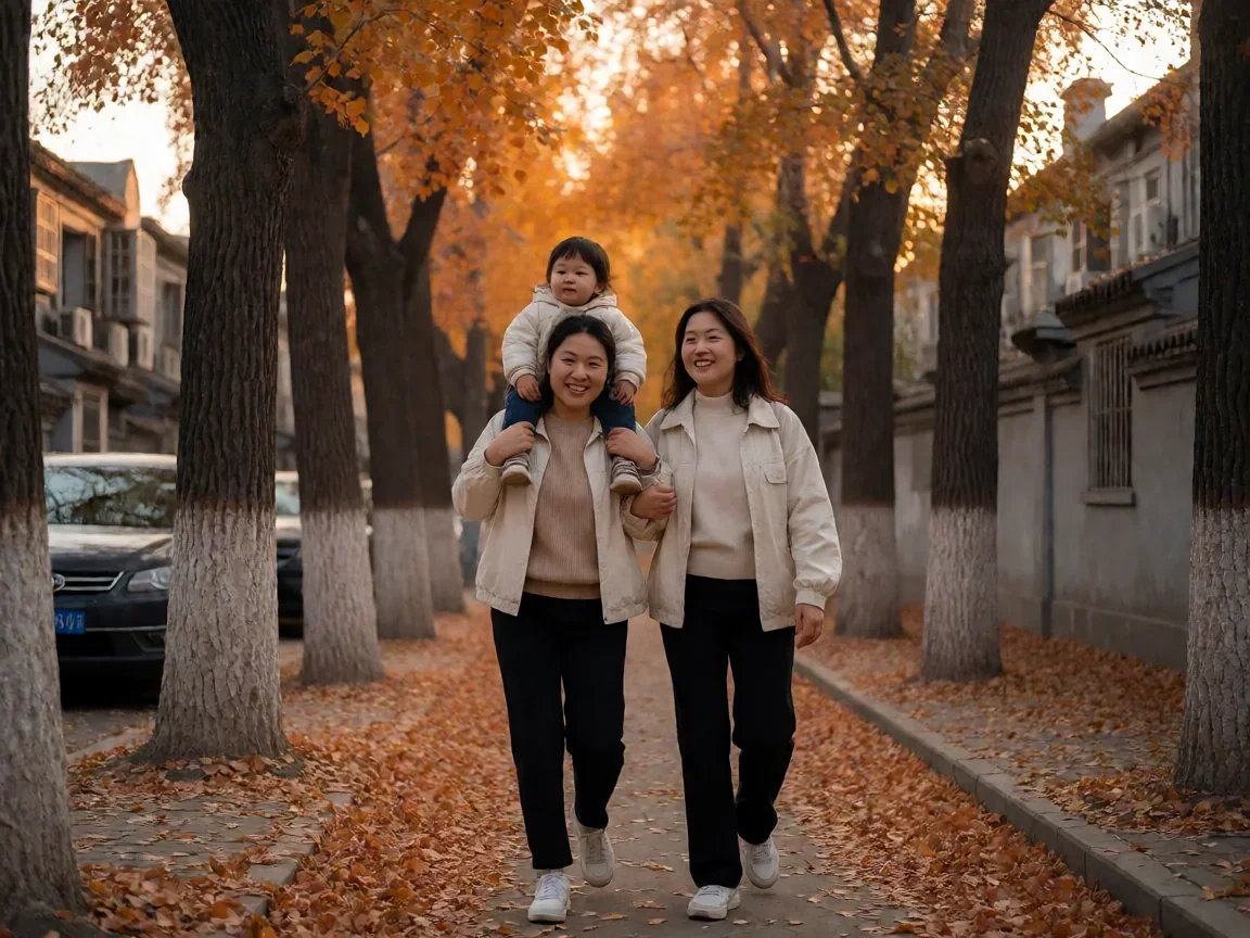 青春四十剧情简介(不惑之年)三位女性的情感与生活选择 - 第 3 张图片 青春四十剧情简介,秋日街头并肩而行的女性剪影
