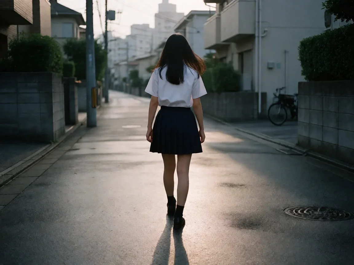 天使之恋 电影，黄昏时分独行的女孩背影