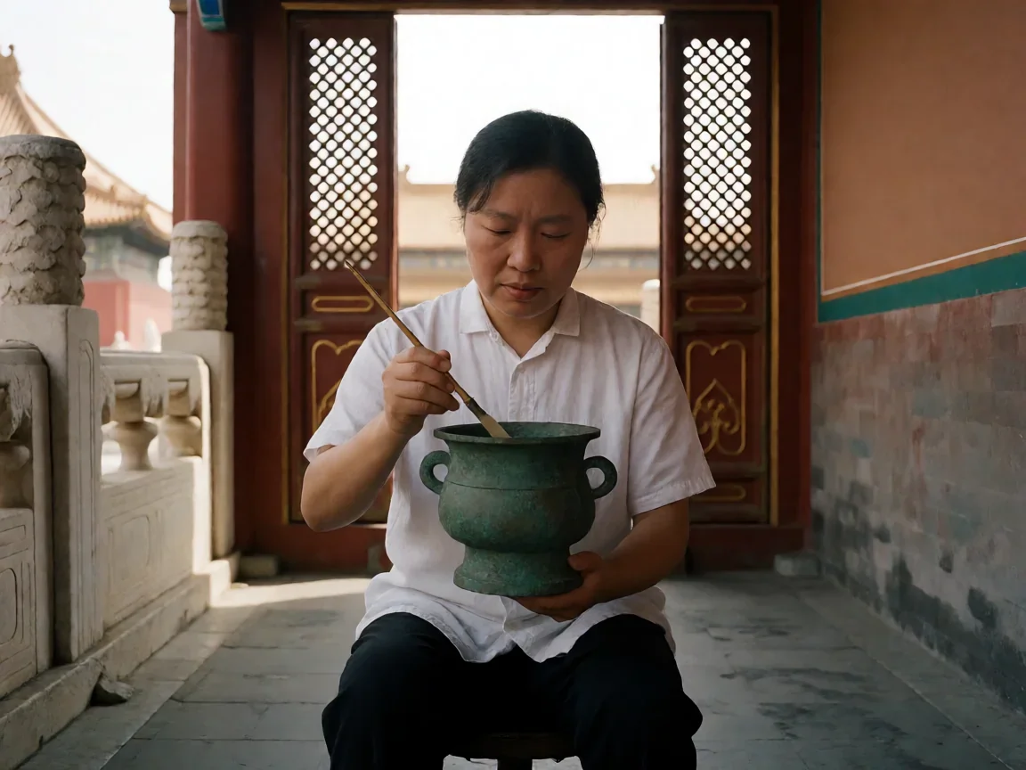 我在故宫修文物 宫墙深处那些让旧物重生的手 - 第 3 张图片 我在故宫修文物,青铜库房剔锈