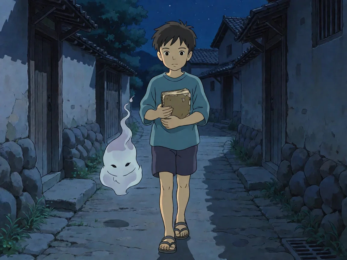 夏目友人帐动漫，月下小路
