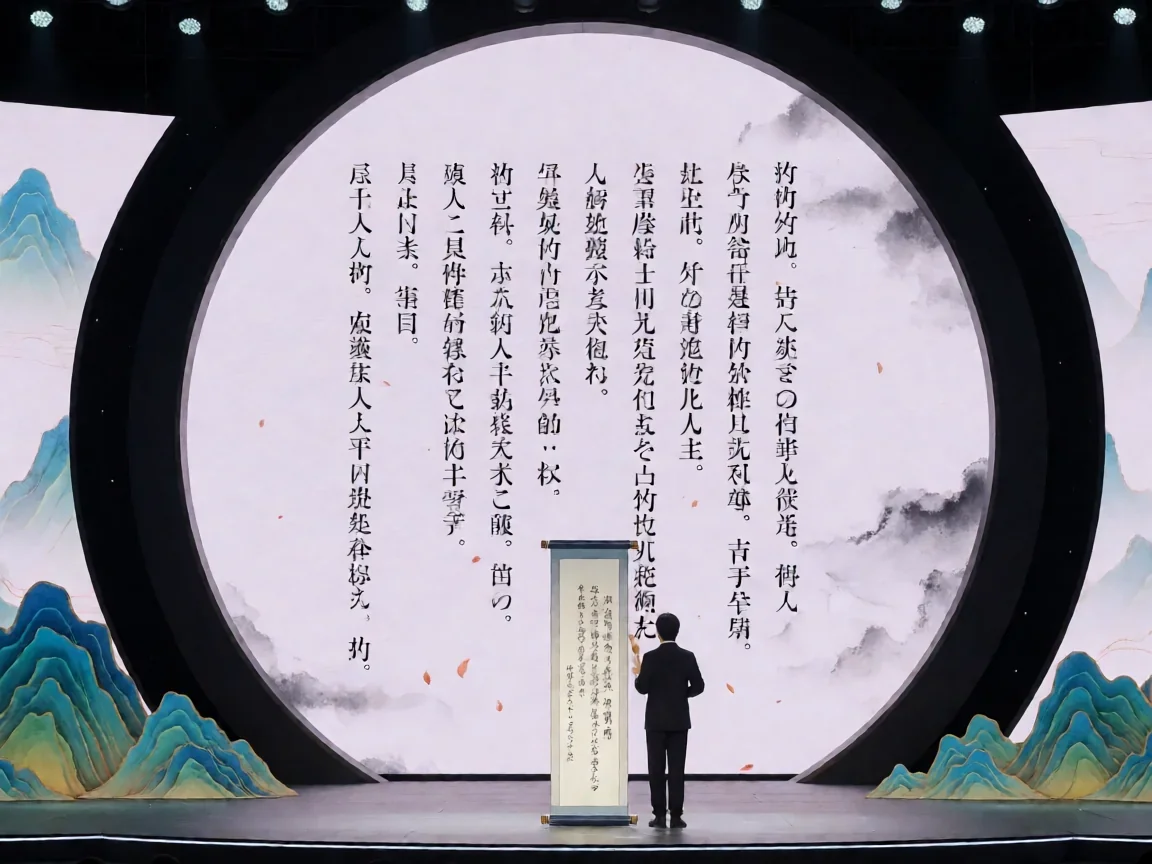 中国诗词大会综艺(飞花令)选手在台上接住冷门诗句的瞬间 - 第 3 张图片 中国诗词大会综艺,环形大屏前的逆袭