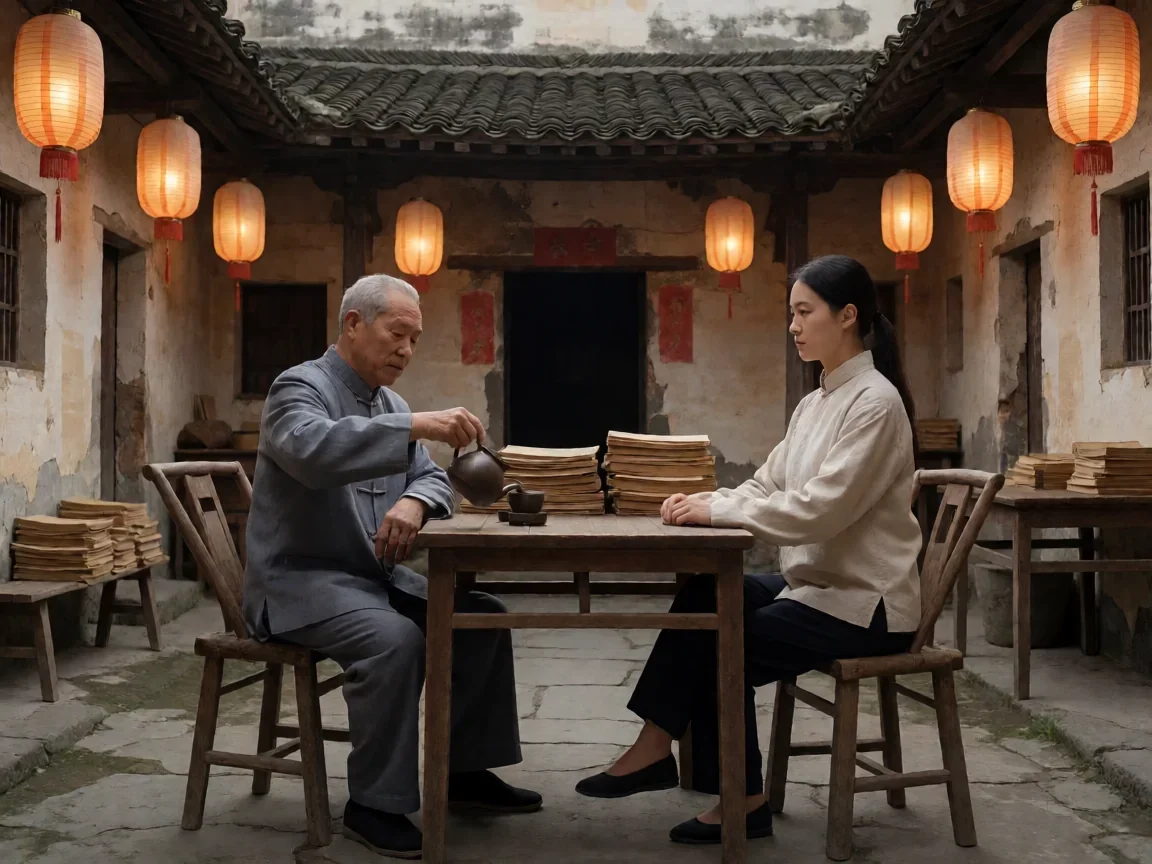 幸福到万家电视连续剧 何幸福从万家庄一路争到法庭的较真 - 第 3 张图片 幸福到万家电视连续剧,院中议事的灯下