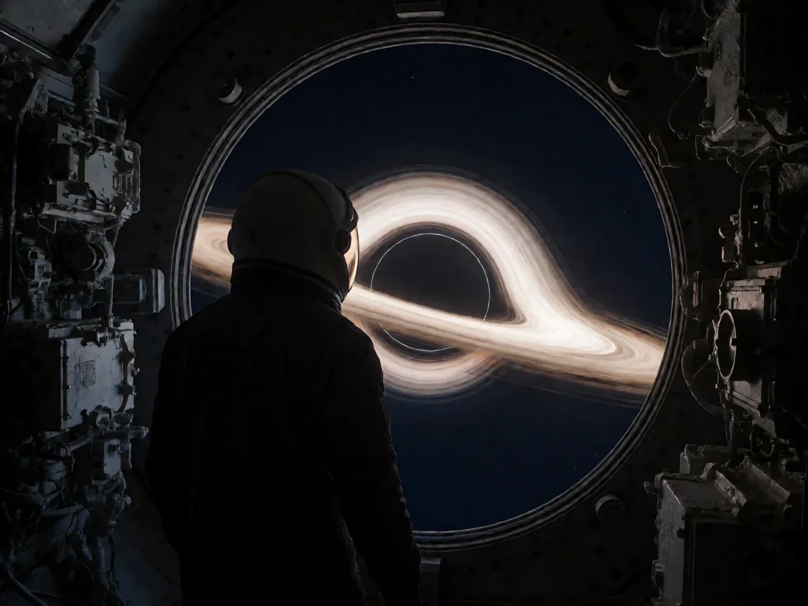 星际穿越电影里库珀穿过五维书架只为回到女儿身边 - 第 3 张图片 星际穿越电影黑洞吸积盘奇异光
